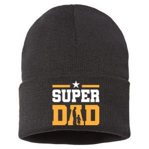 Super Dad Father's Day T Sustainable Knit Beanie