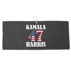 Standard Design Featuring Kamala 47 Hariis Text Large Microfiber Waffle Golf Towel