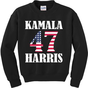 Standard Design Featuring Kamala 47 Hariis Text Kids Sweatshirt