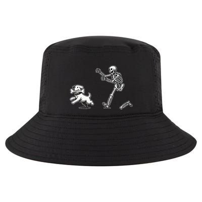 Skeleton Dog Funny Halloween Skeleton Chasing Dog Gift Cool Comfort Performance Bucket Hat