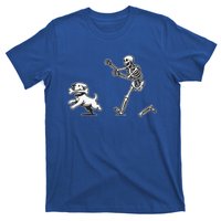 Skeleton Dog Funny Halloween Skeleton Chasing Dog Gift T-Shirt