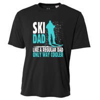 Ski Dad Funny Skier & Skiing Lover Gift For Skier Cooling Performance Crew T-Shirt