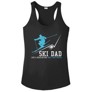 Ski Dad Funny Winter Sports Skiing Father Gift Ladies PosiCharge Competitor Racerback Tank