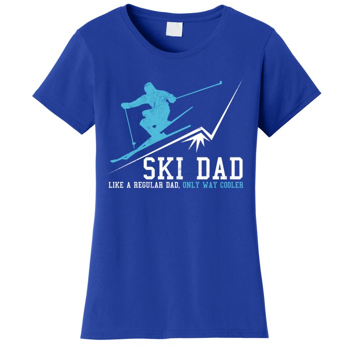 Ski Dad Funny Winter Sports Skiing Father Gift Women's T-Shirt