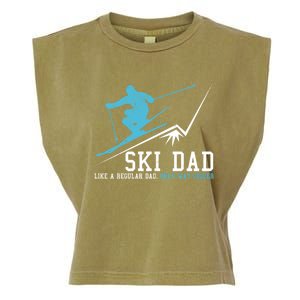 Ski Dad Funny Winter Sports Skiing Father Gift Garment-Dyed Women's Muscle Tee