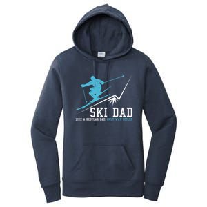 Ski Dad Funny Winter Sports Skiing Father Gift Women's Pullover Hoodie