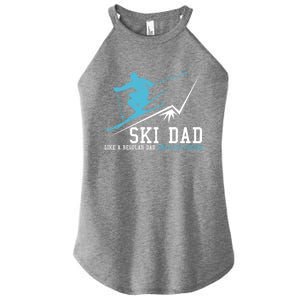 Ski Dad Funny Winter Sports Skiing Father Gift Women's Perfect Tri Rocker Tank