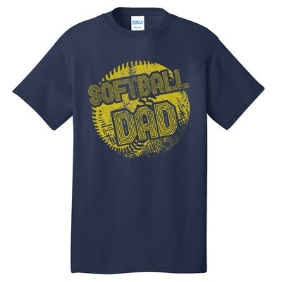 Softball Dad Father Daddy Fathers Day Gift Sport Fan Tall T-Shirt