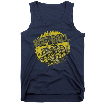 Softball Dad Father Daddy Fathers Day Gift Sport Fan Tank Top