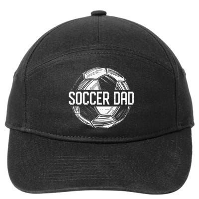 Soccer Dad Funny Soccer Lover Dad Papa Fathers Day Gift 7-Panel Snapback Hat