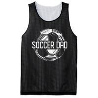 Soccer Dad Funny Soccer Lover Dad Papa Fathers Day Gift Mesh Reversible Basketball Jersey Tank