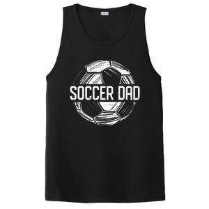 Soccer Dad Funny Soccer Lover Dad Papa Fathers Day Gift PosiCharge Competitor Tank