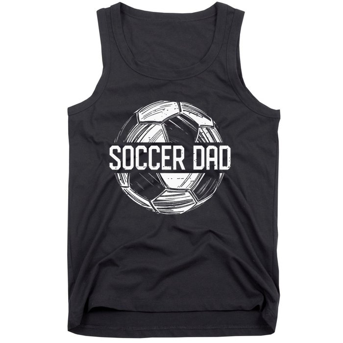 Soccer Dad Funny Soccer Lover Dad Papa Fathers Day Gift Tank Top