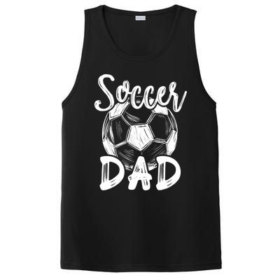 Soccer Dad For Family Matching Team Player Soccer Ball PosiCharge Competitor Tank