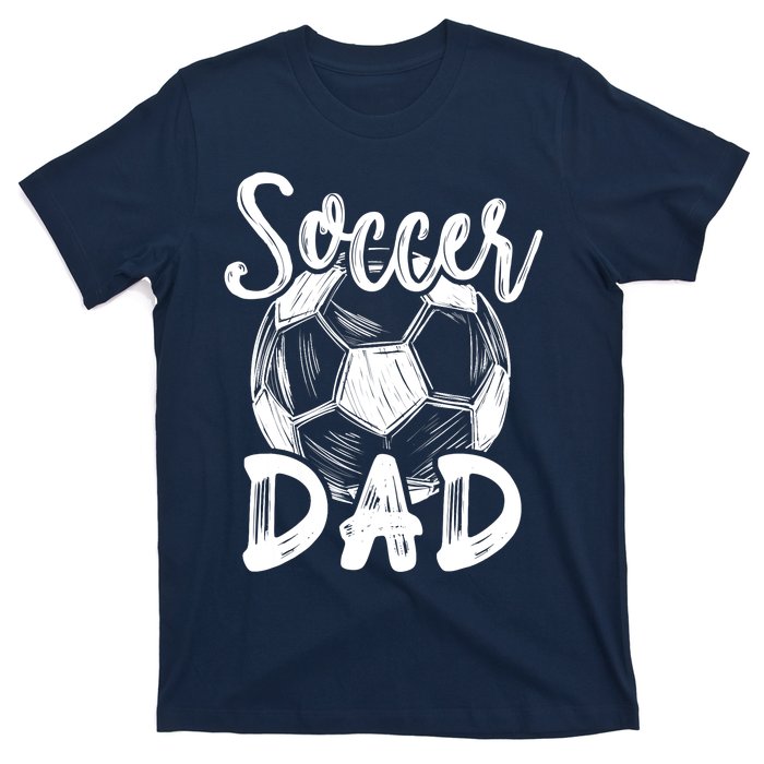 Soccer Dad For Family Matching Team Player Soccer Ball T-Shirt