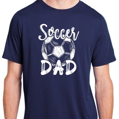 Soccer Dad For Family Matching Team Player Soccer Ball Adult ChromaSoft Performance T-Shirt