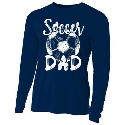 Soccer Dad For Family Matching Team Player Soccer Ball Cooling Performance Long Sleeve Crew