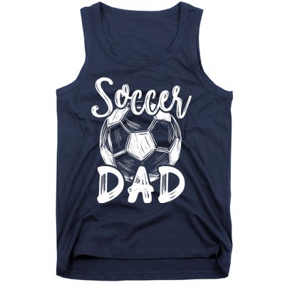 Soccer Dad For Family Matching Team Player Soccer Ball Tank Top