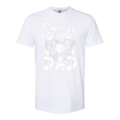 Soccer Dad For Family Matching Team Player Soccer Ball Softstyle CVC T-Shirt