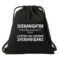 Shenanigator Definition Funny Saint Patrick Day Shenanigans Drawstring Bag