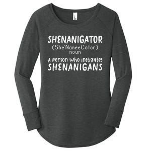 Shenanigator Definition Funny Saint Patrick Day Shenanigans Women's Perfect Tri Tunic Long Sleeve Shirt