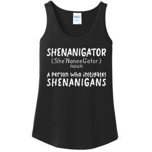 Shenanigator Definition Funny Saint Patrick Day Shenanigans Ladies Essential Tank