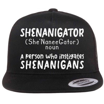 Shenanigator Definition Funny Saint Patrick Day Shenanigans Flatbill Hat