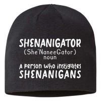 Shenanigator Definition Funny Saint Patrick Day Shenanigans Sustainable Beanie