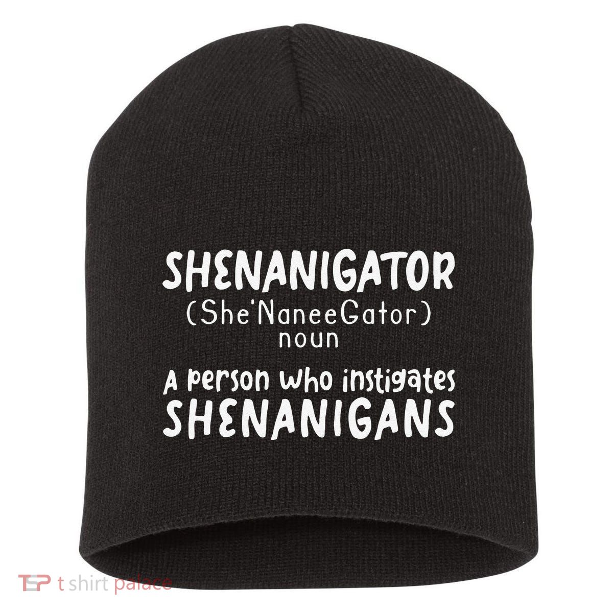 Shenanigator Definition Funny Saint Patrick Day Shenanigans Short Acrylic Beanie