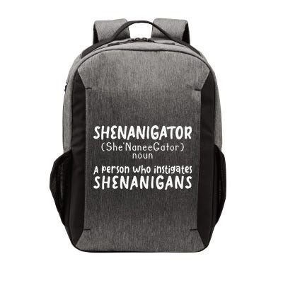 Shenanigator Definition Funny Saint Patrick Day Shenanigans Vector Backpack