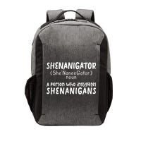 Shenanigator Definition Funny Saint Patrick Day Shenanigans Vector Backpack