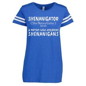 Shenanigator Definition Funny Saint Patrick Day Shenanigans Enza Ladies Jersey Football T-Shirt