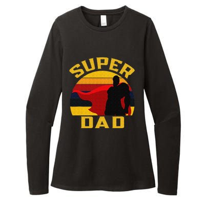 Super Dad Father Superhero And Best Husband Fathers Day Womens CVC Long Sleeve Shirt