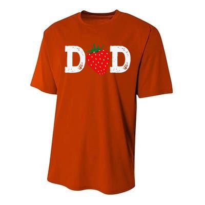 Strawberry Dad Fruit Lover Fruitarian Fathers Day Berry Performance Sprint T-Shirt