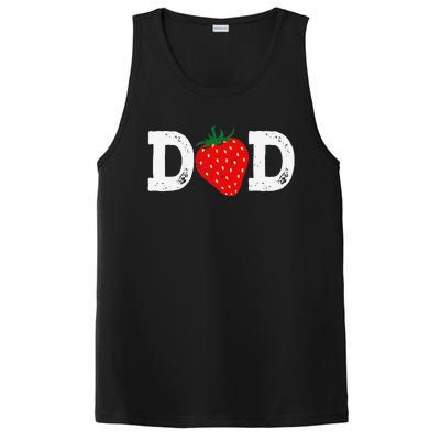 Strawberry Dad Fruit Lover Fruitarian Fathers Day Berry PosiCharge Competitor Tank