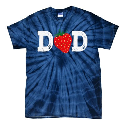 Strawberry Dad Fruit Lover Fruitarian Fathers Day Berry Tie-Dye T-Shirt