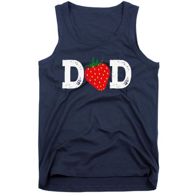 Strawberry Dad Fruit Lover Fruitarian Fathers Day Berry Tank Top