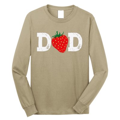 Strawberry Dad Fruit Lover Fruitarian Fathers Day Berry Long Sleeve Shirt