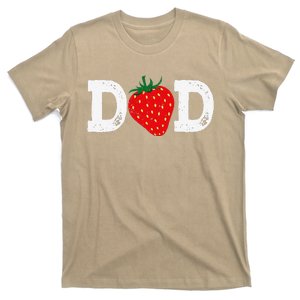 Strawberry Dad Fruit Lover Fruitarian Fathers Day Berry T-Shirt