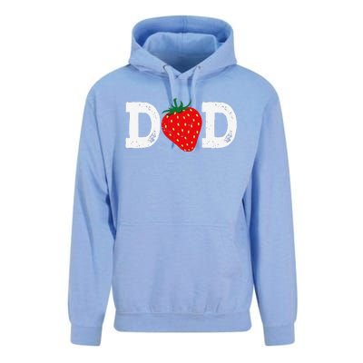 Strawberry Dad Fruit Lover Fruitarian Fathers Day Berry Unisex Surf Hoodie