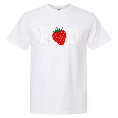 Strawberry Dad Fruit Lover Fruitarian Fathers Day Berry Garment-Dyed Heavyweight T-Shirt