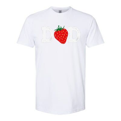 Strawberry Dad Fruit Lover Fruitarian Fathers Day Berry Softstyle CVC T-Shirt