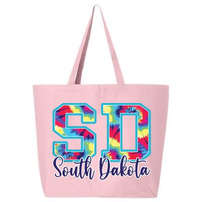 South Dakota Funny Tie Dye Vintage Retro 25L Jumbo Tote