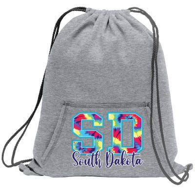 South Dakota Funny Tie Dye Vintage Retro Sweatshirt Cinch Pack Bag