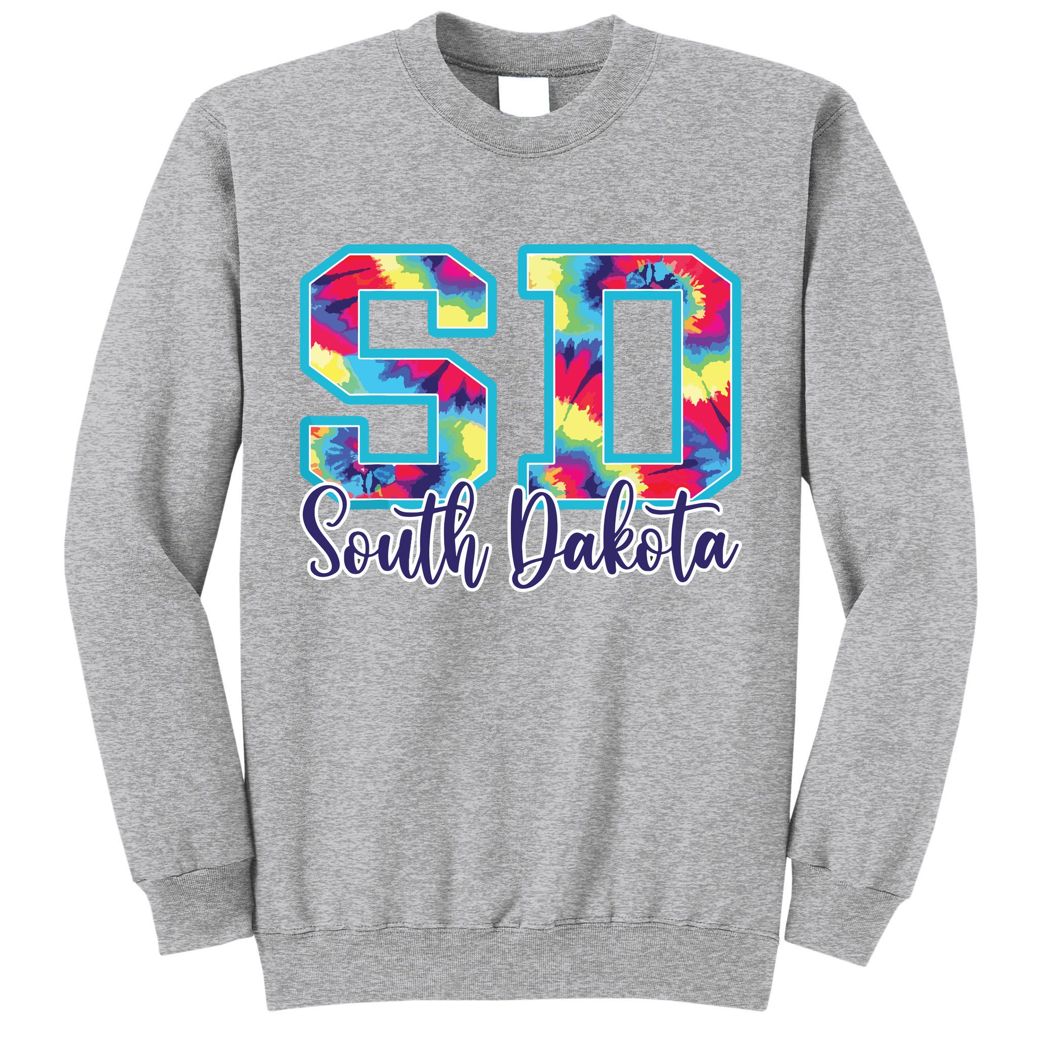South Dakota Funny Tie Dye Vintage Retro Tall Sweatshirt