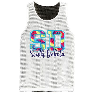 South Dakota Funny Tie Dye Vintage Retro Mesh Reversible Basketball Jersey Tank