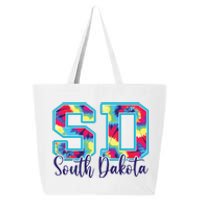 South Dakota Funny Tie Dye Vintage Retro 25L Jumbo Tote