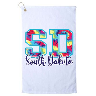 South Dakota Funny Tie Dye Vintage Retro Golf Towel