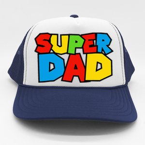 Super Dad Funny Gamer Design For FatherS Day Trucker Hat