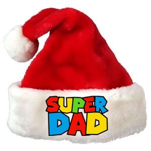 Super Dad Funny Gamer Design For FatherS Day Premium Christmas Santa Hat